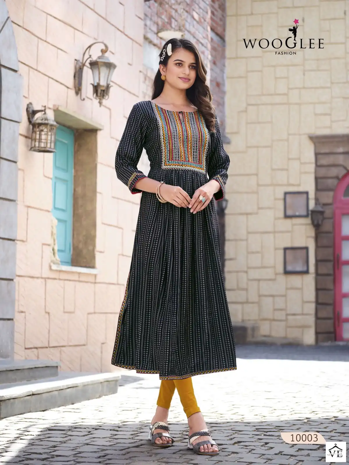 Wooglee Rangroop Rayon Wholesale Nyra Cut Kurti Catalog — Wholesale Kurtis, MPA wholesale from Surat - Gallery Image 3