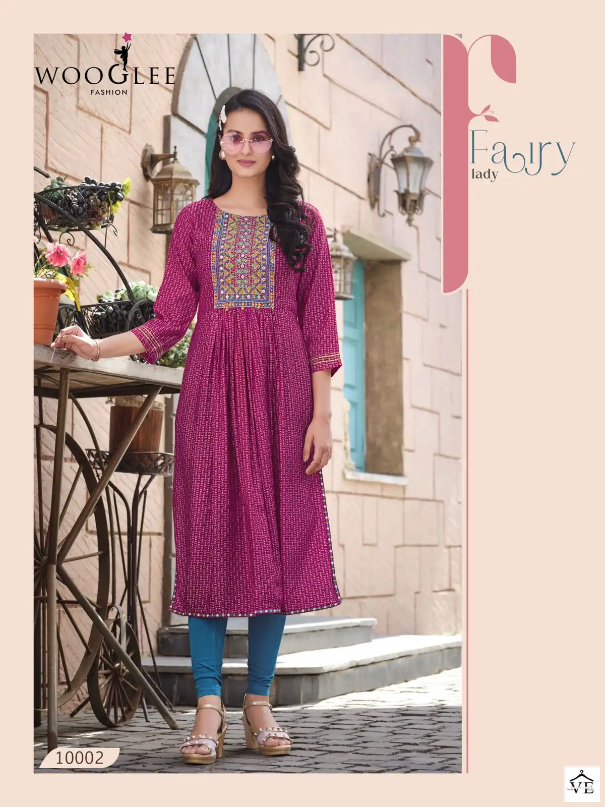 Wooglee Rangroop Rayon Wholesale Nyra Cut Kurti Catalog — Wholesale Kurtis, MPA wholesale from Surat - Gallery Image 4