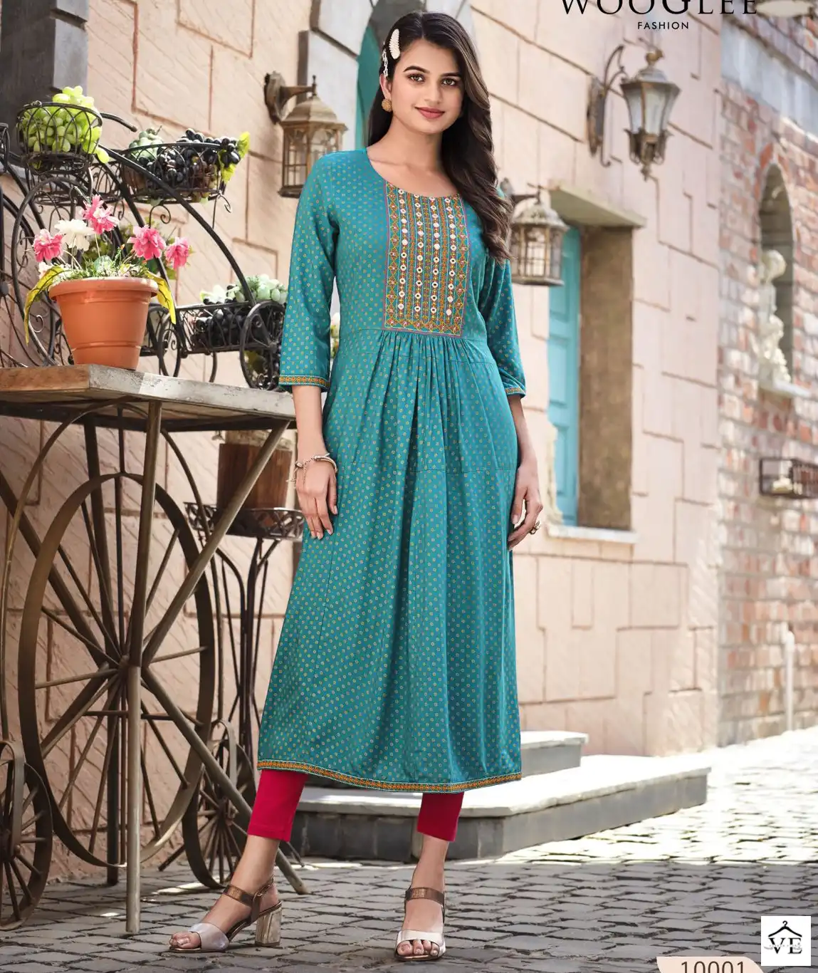 Wooglee Rangroop Rayon Wholesale Nyra Cut Kurti Catalog — Wholesale Kurtis, MPA wholesale from Surat — view 1