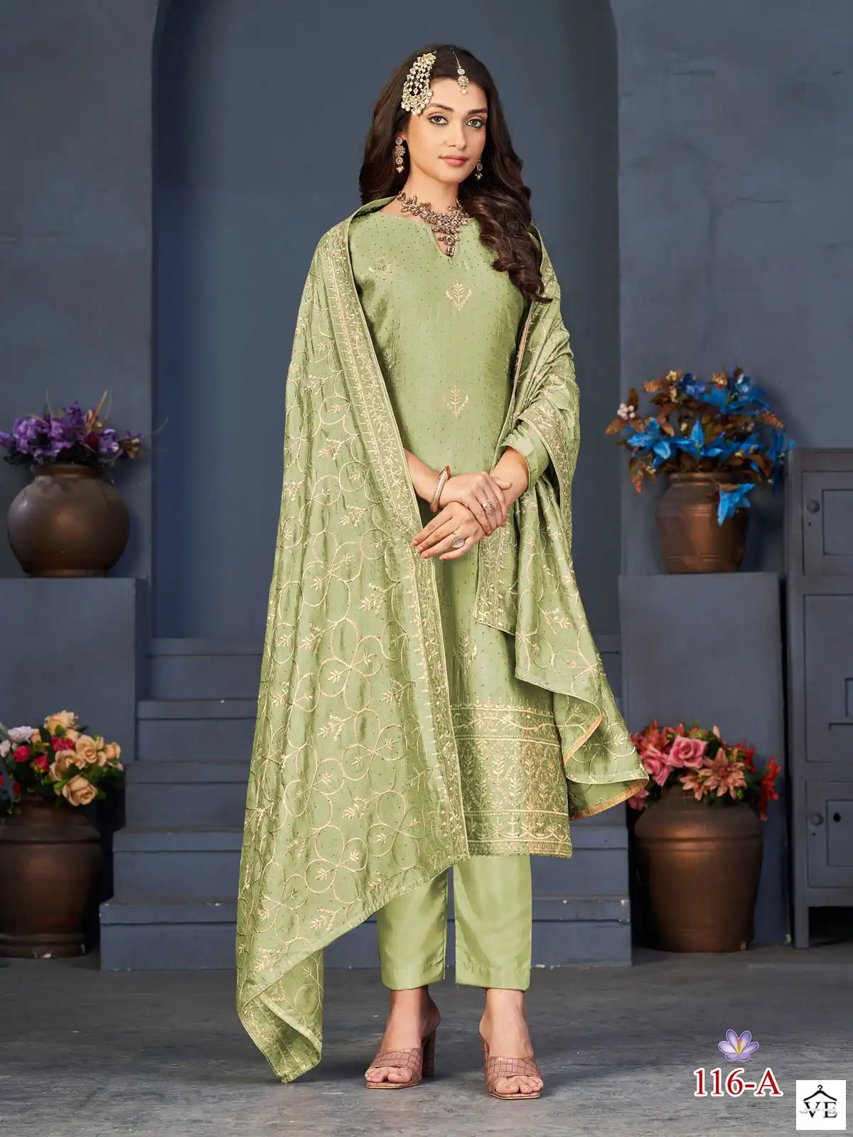 Alfaaz Riona Dola Wholesale Semi Stitched Suits Catalog — Wholesale Salwar Suits, MPA wholesale from Surat - Gallery Image 2