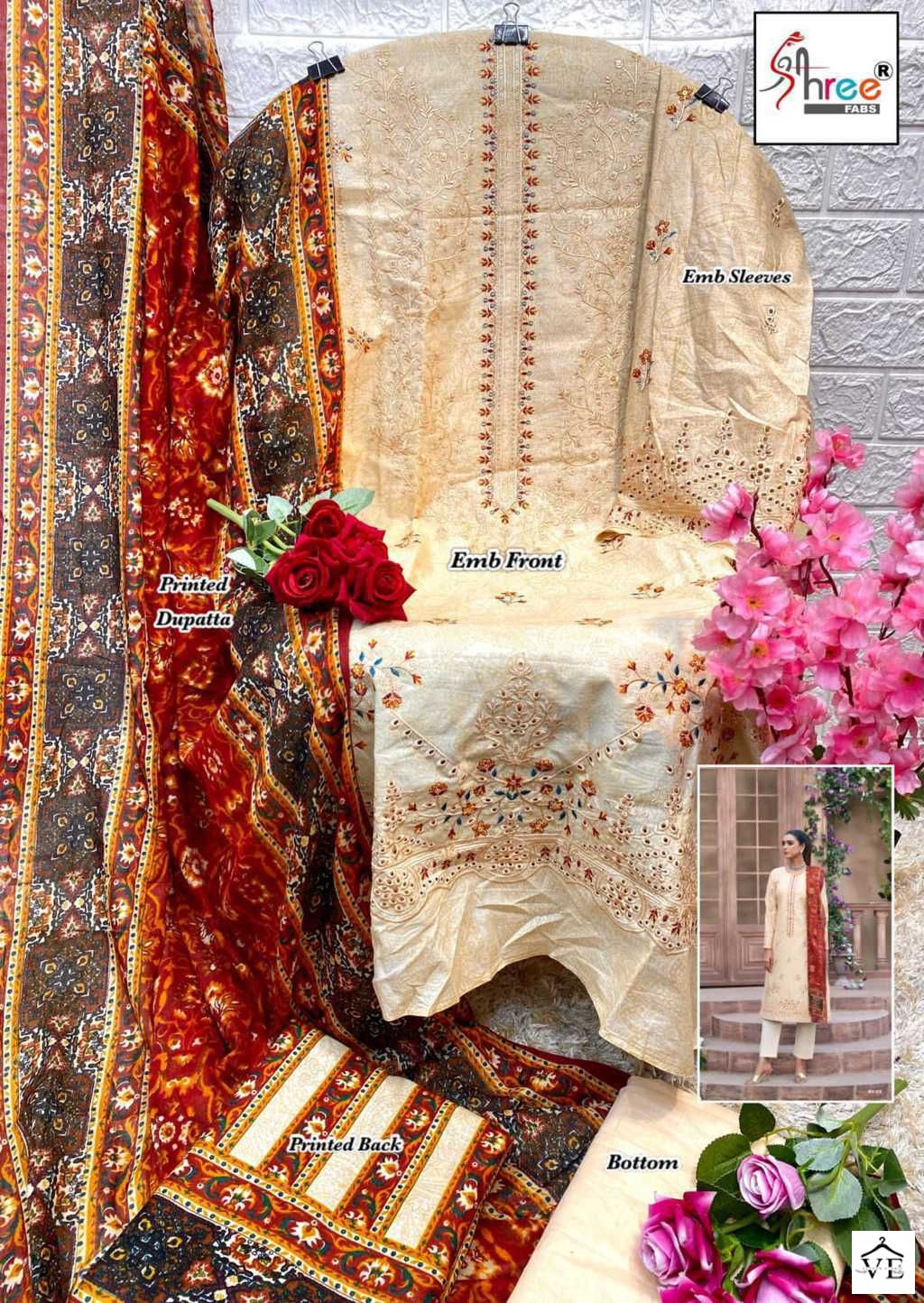 Shree Fabs Riwayat Vol 1 Pure Lawn Cotton Wholesale Pakistani Salwar Suit Catalog — Wholesale Salwar Suits, MPA wholesale from Surat - Gallery Image 9