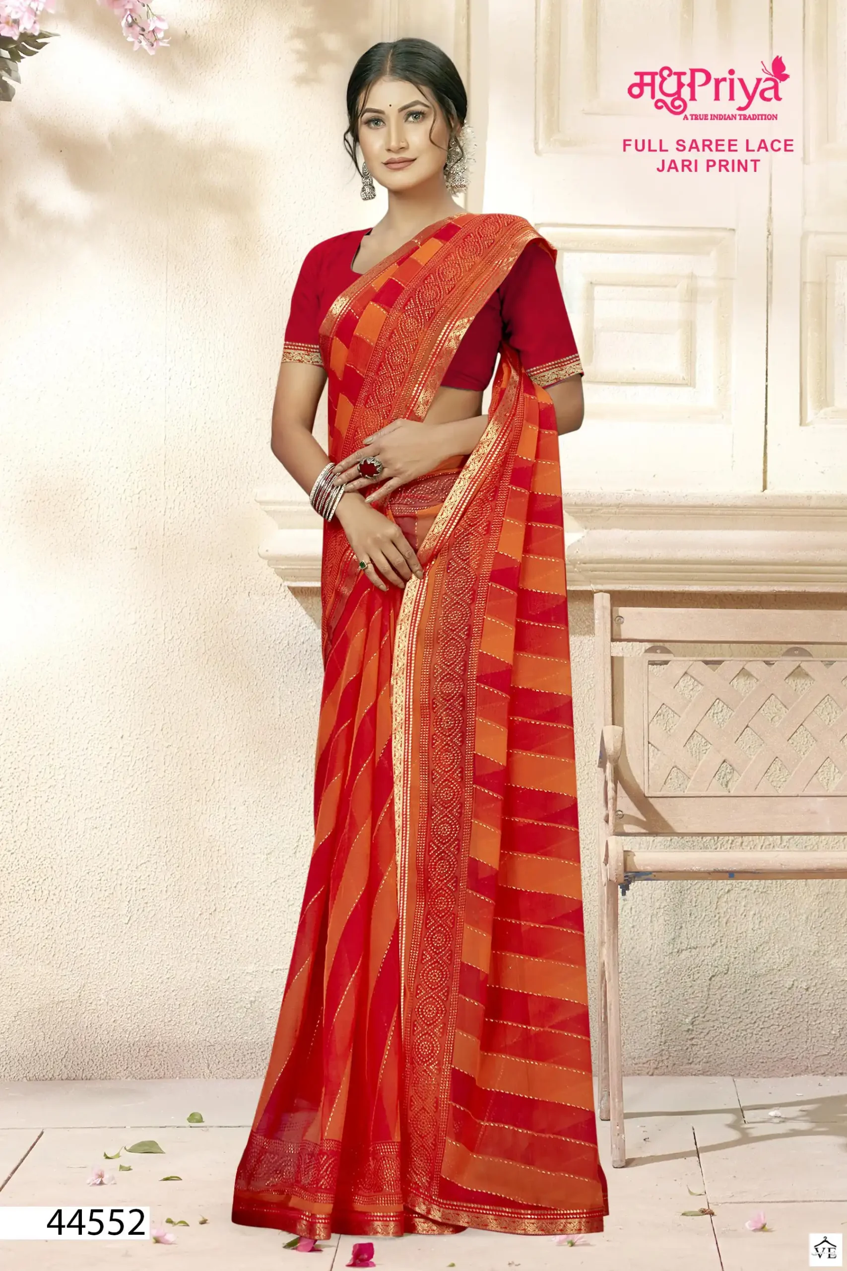 Madhupriya Roop 60 Gm Chiffon Wholesale Saree Catalog — Wholesale Sarees, MPA wholesale from Surat - Gallery Image 6