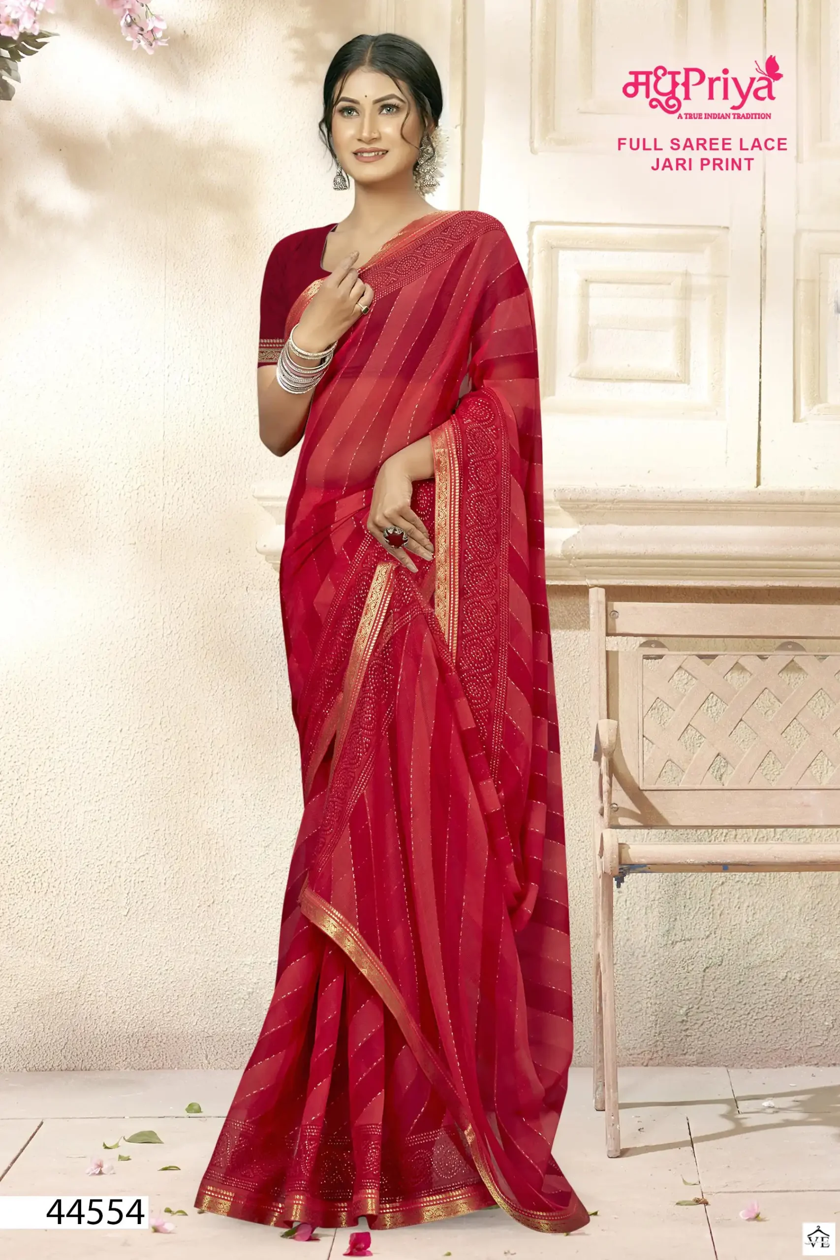 Madhupriya Roop 60 Gm Chiffon Wholesale Saree Catalog — Wholesale Sarees, MPA wholesale from Surat - Gallery Image 8