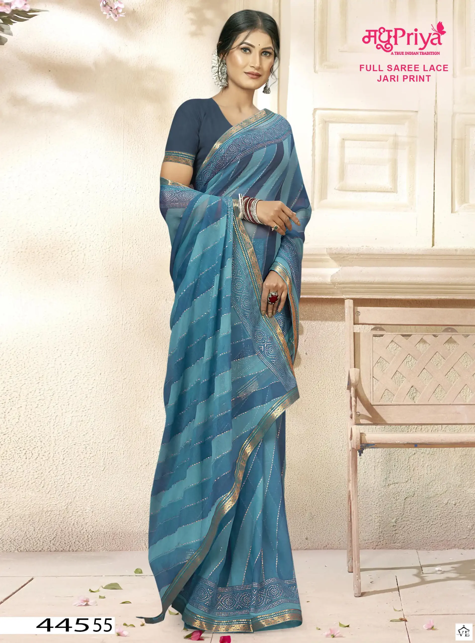 Madhupriya Roop 60 Gm Chiffon Wholesale Saree Catalog — Wholesale Sarees, MPA wholesale from Surat — view 1