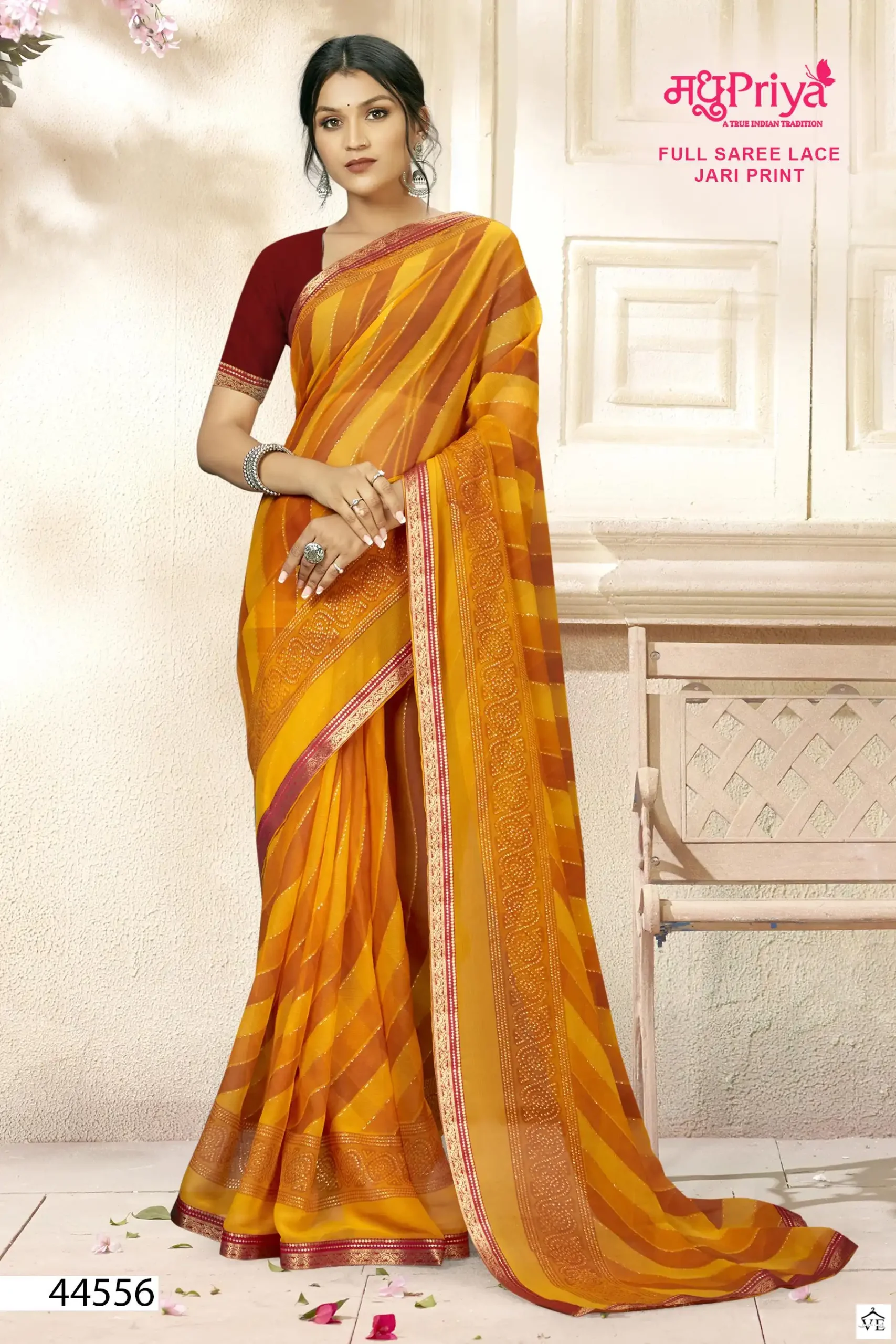 Madhupriya Roop 60 Gm Chiffon Wholesale Saree Catalog — Wholesale Sarees, MPA wholesale from Surat - Gallery Image 2