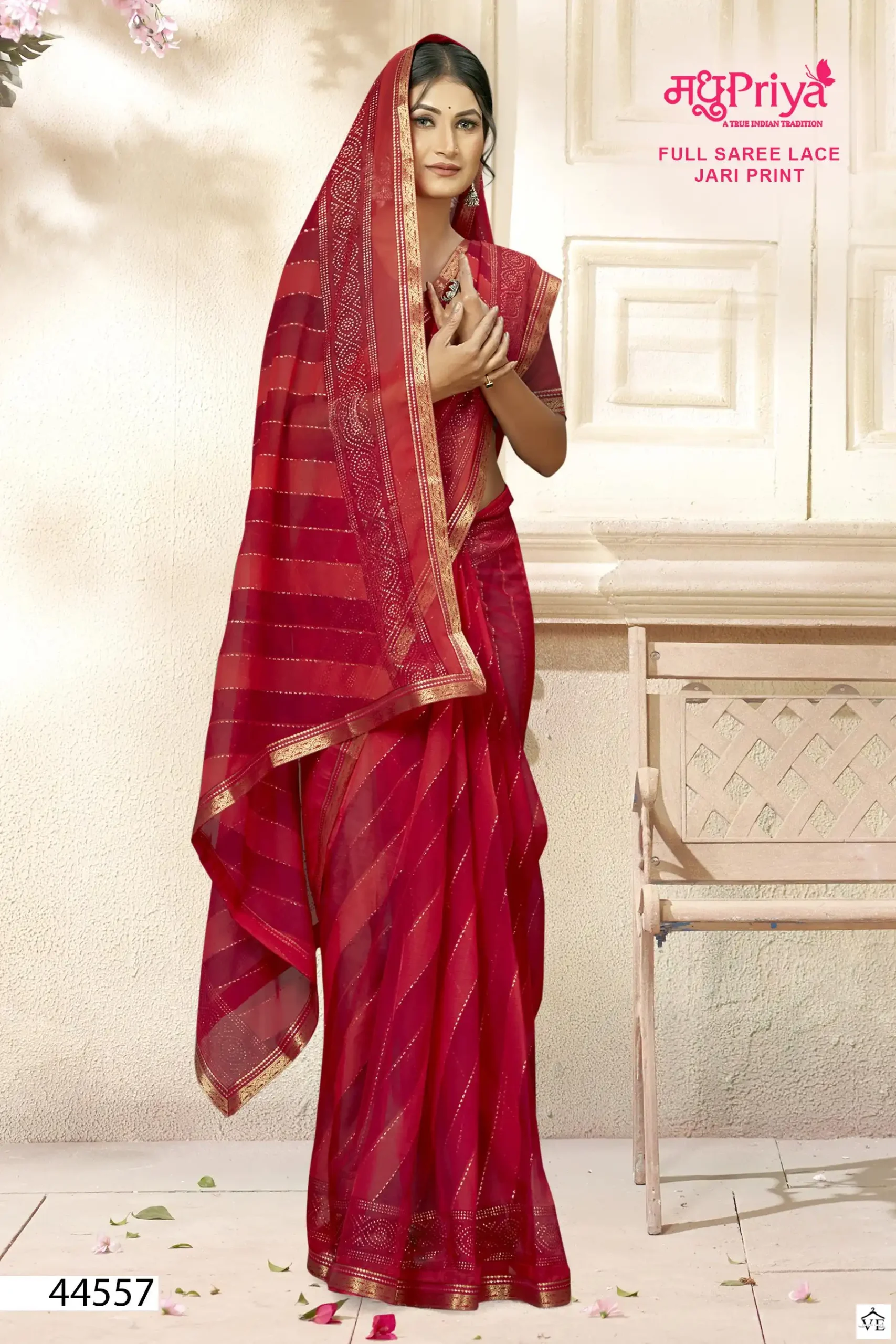 Madhupriya Roop 60 Gm Chiffon Wholesale Saree Catalog — Wholesale Sarees, MPA wholesale from Surat - Gallery Image 3