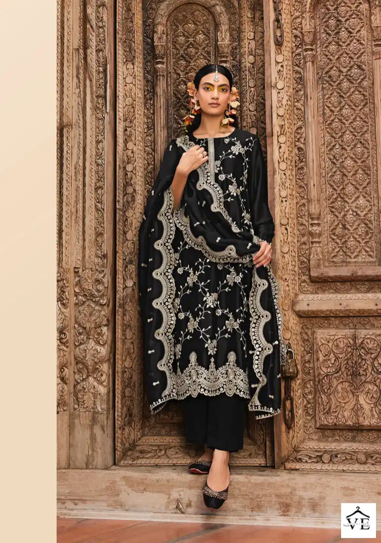 Kimora Ruhani Pure Silk Organza Wholesale Salwar Suit Catalog — Wholesale Salwar Suits, MPA wholesale from Surat - Gallery Image 4