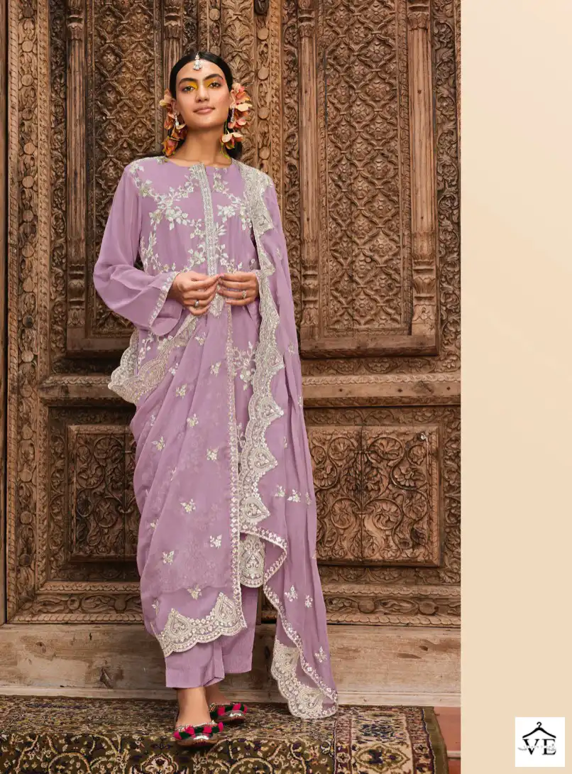 Kimora Ruhani Pure Silk Organza Wholesale Salwar Suit Catalog — Wholesale Salwar Suits, MPA wholesale from Surat - Gallery Image 6
