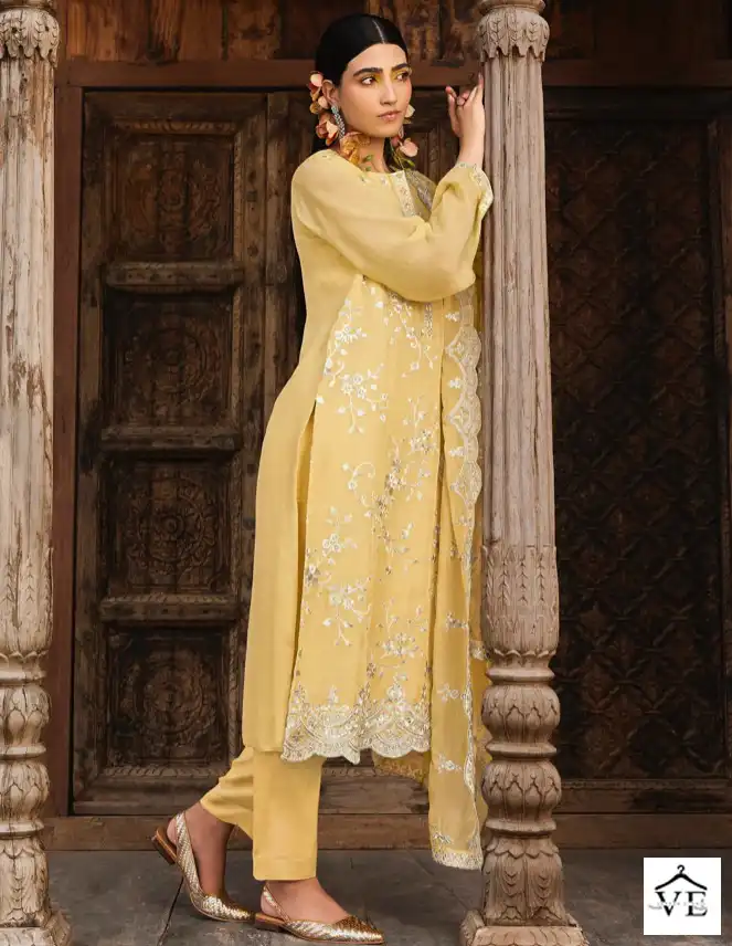 Kimora Ruhani Pure Silk Organza Wholesale Salwar Suit Catalog — Wholesale Salwar Suits, MPA wholesale from Surat — view 1