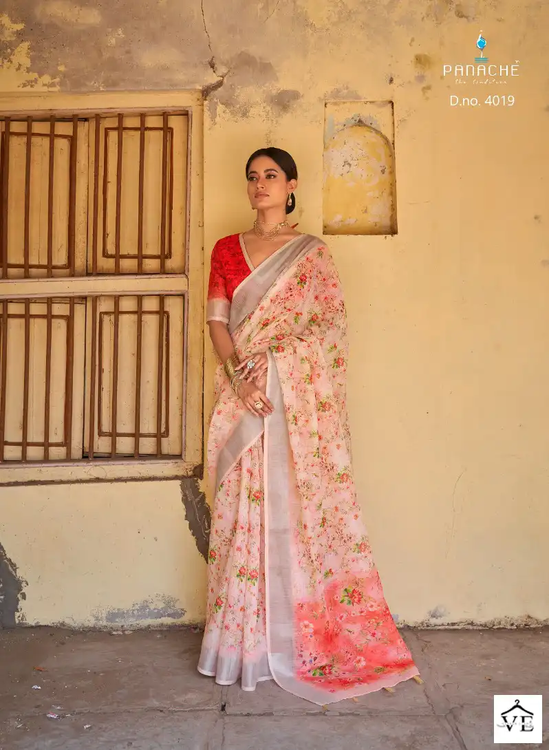 Panache Saanvi Vol 2 Linen Wholesale Saree Catalog — Wholesale Sarees, MPA wholesale from Surat - Gallery Image 7