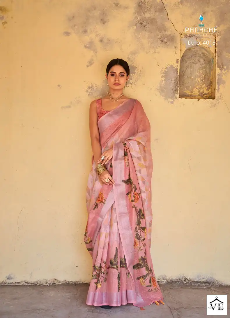 Panache Saanvi Vol 2 Linen Wholesale Saree Catalog — Wholesale Sarees, MPA wholesale from Surat - Gallery Image 3