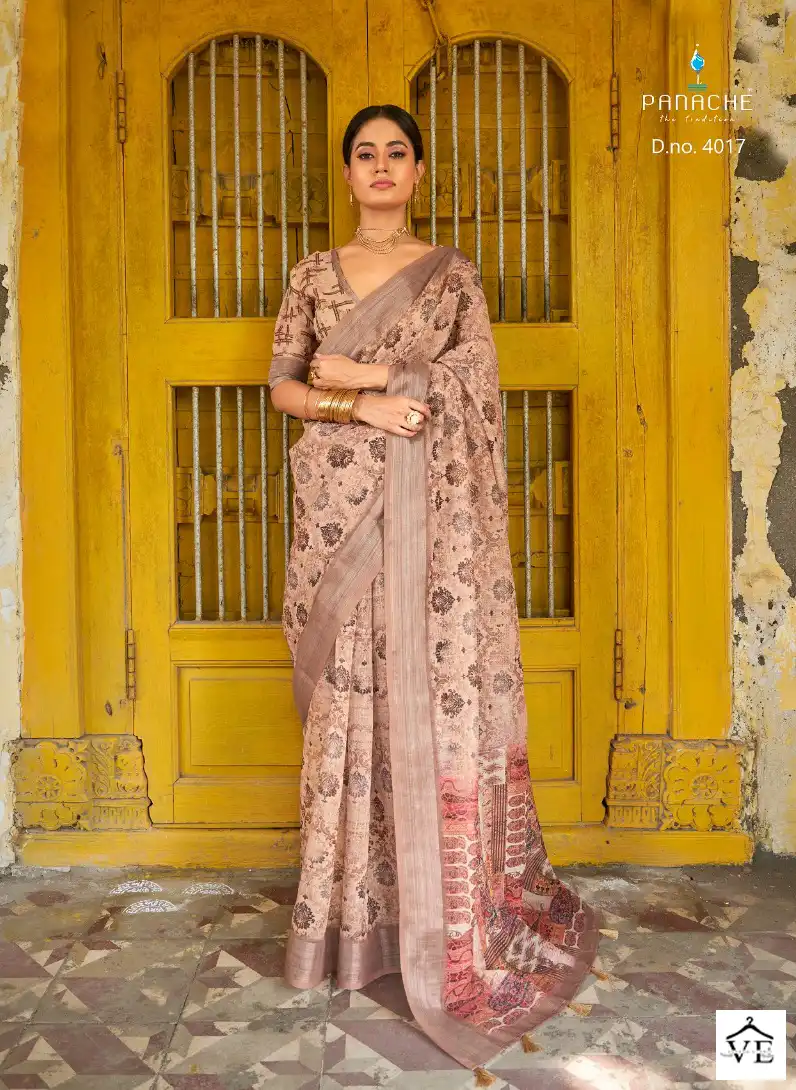 Panache Saanvi Vol 2 Linen Wholesale Saree Catalog — Wholesale Sarees, MPA wholesale from Surat - Gallery Image 6