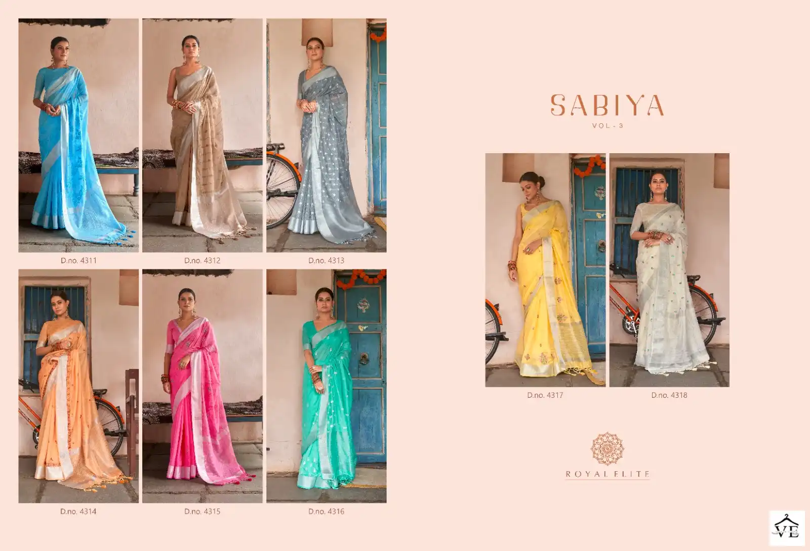 Vardan Ethnic Sabhya Vol 3 Linen Wholesale Saree Catalog — Wholesale Sarees, MPA wholesale from Surat — view 9