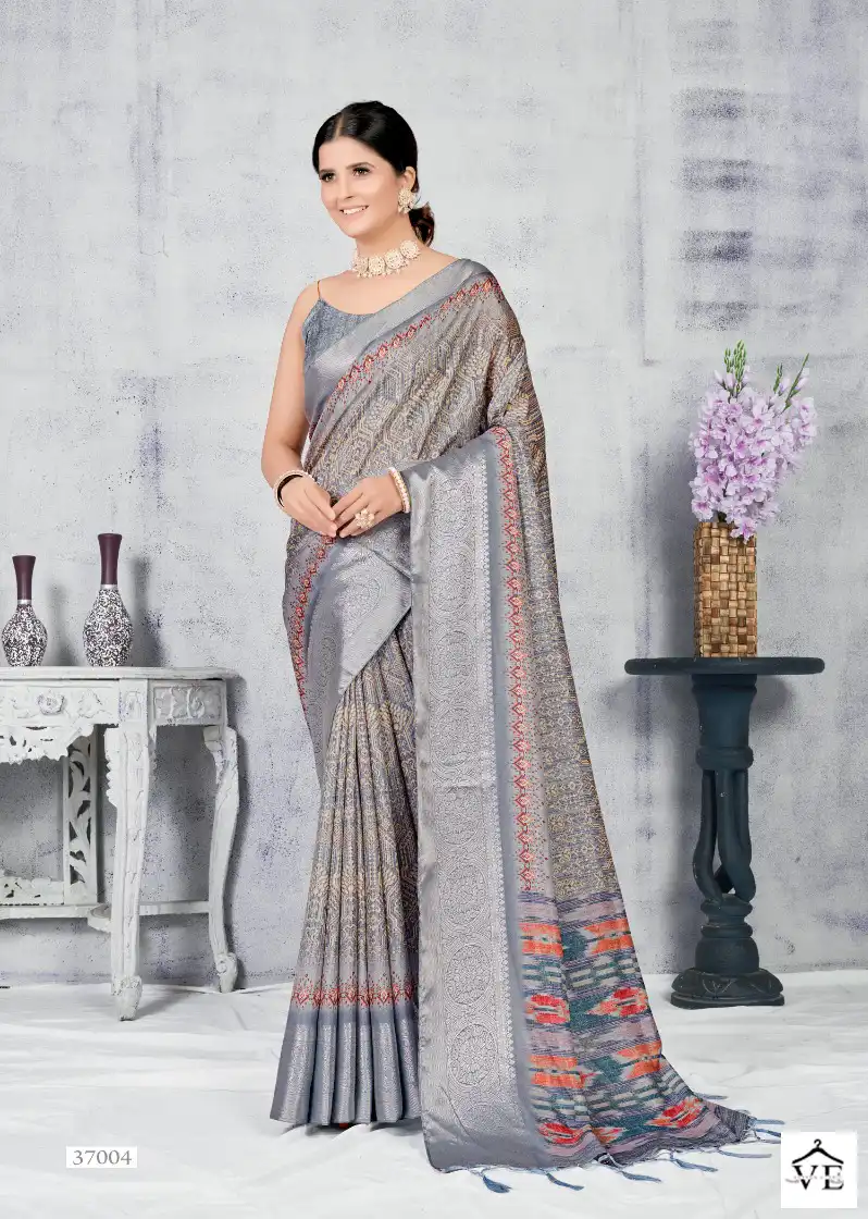 The Fabrica Saffron Vol-2 Soft Dola Jacquard Wholesale Saree Catalog — Wholesale Sarees, MPA wholesale from Surat - Gallery Image 5