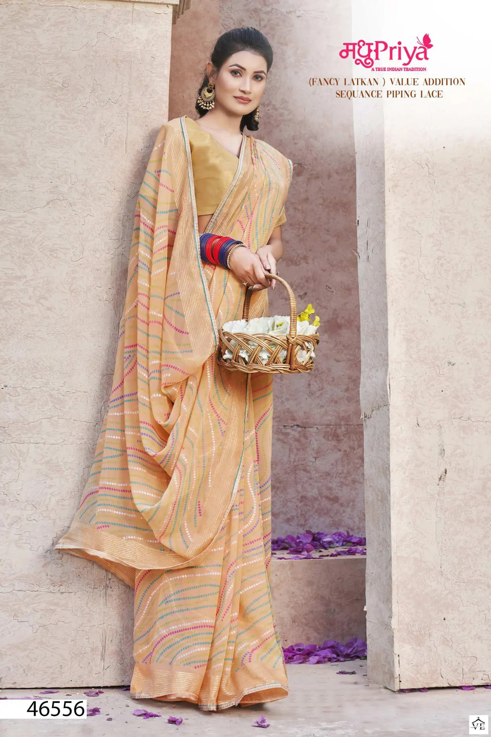 Madhupriya Sagarika 60 Gm Chiffon Wholesale Saree Catalog — Wholesale Sarees, MPA wholesale from Surat - Gallery Image 2