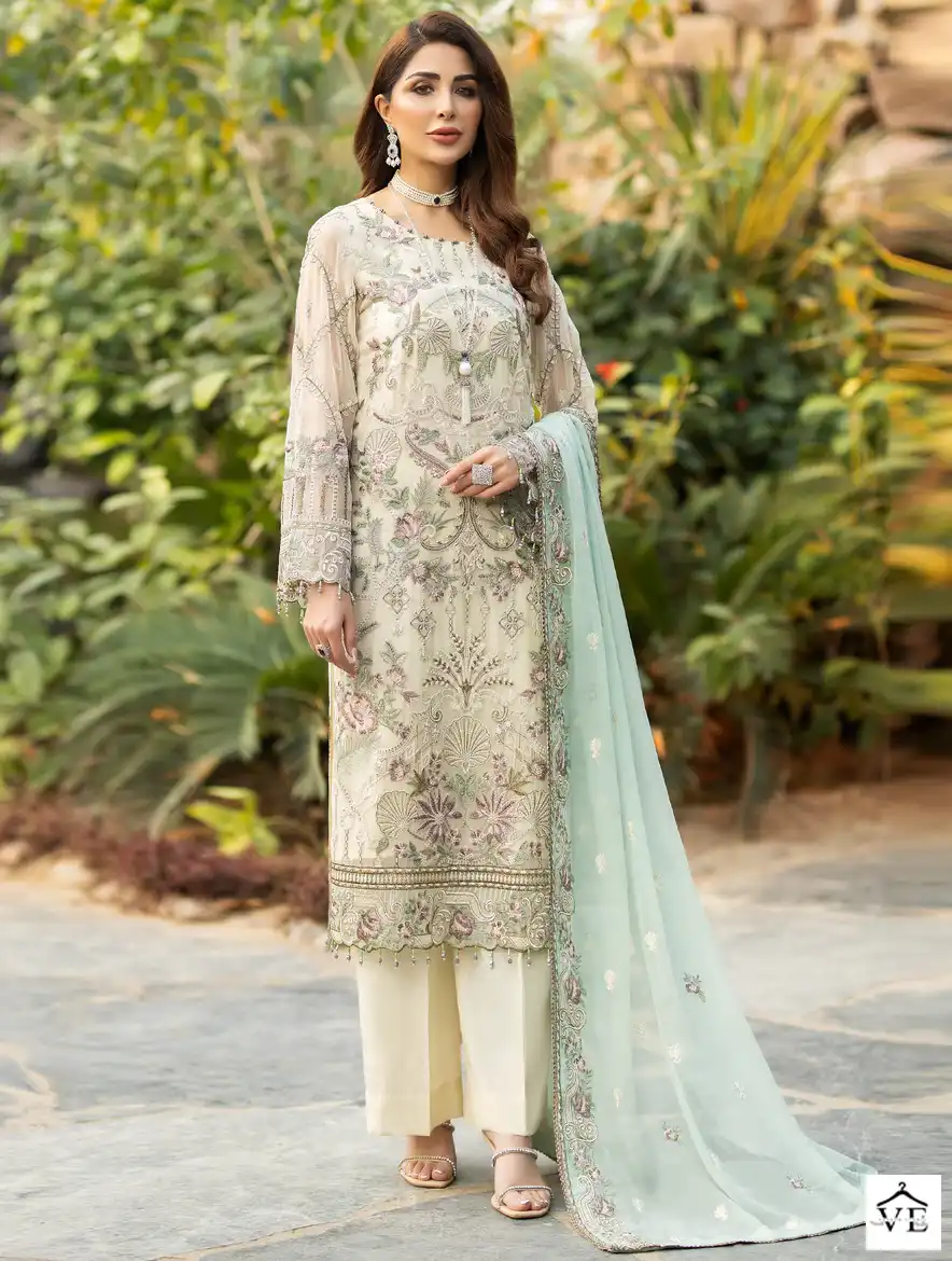 Al_Khushbu Samaira Vol-4 Georgette Wholesale Designer Pakistani Suit Catalog — Wholesale Salwar Suits, MPA wholesale from Surat — view 1