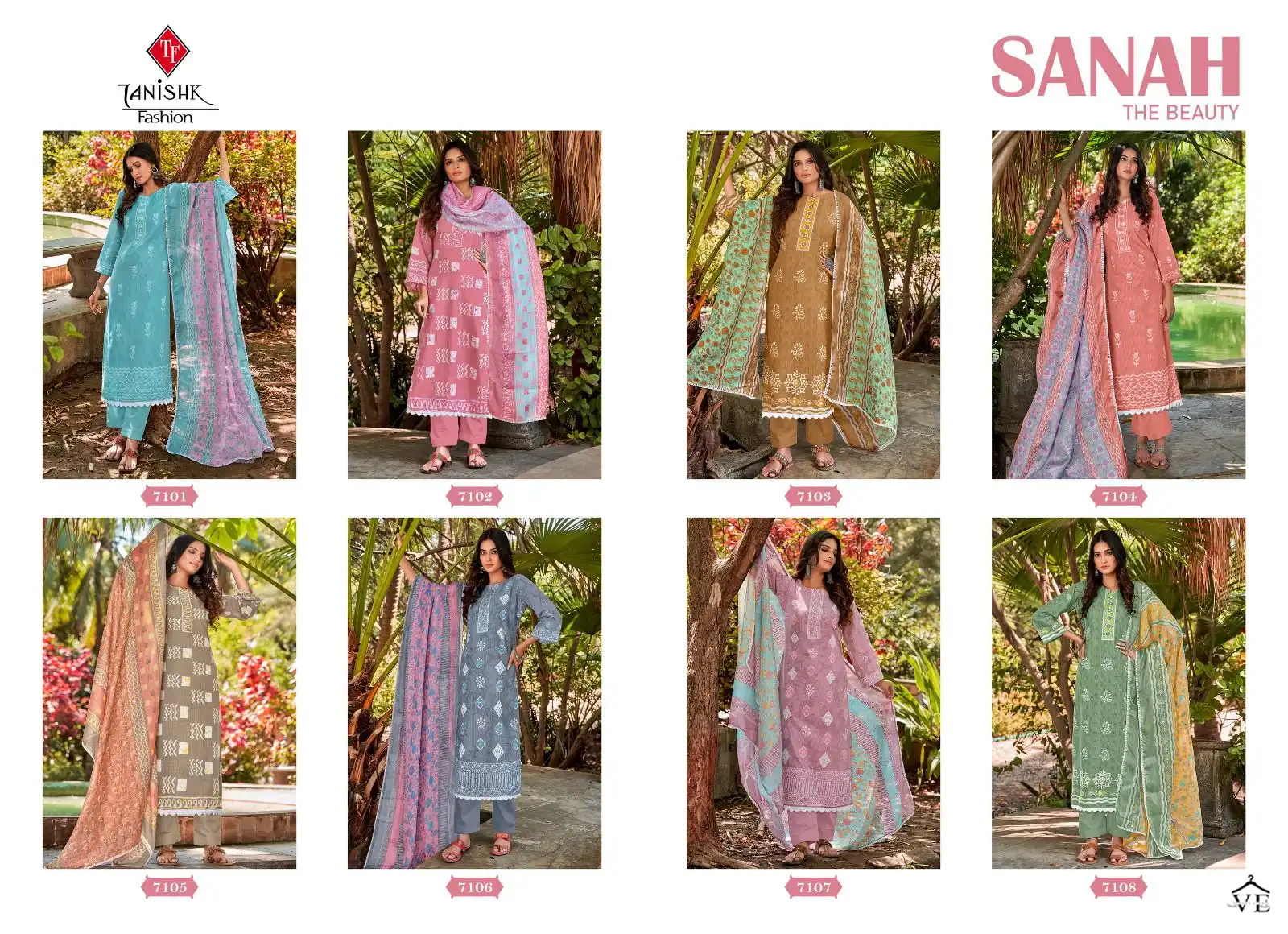 Tanishk Sanah Pure Cotton Wholesale Salwar Suit Catalog — Wholesale Salwar Suits, MPA wholesale from Surat — view 9