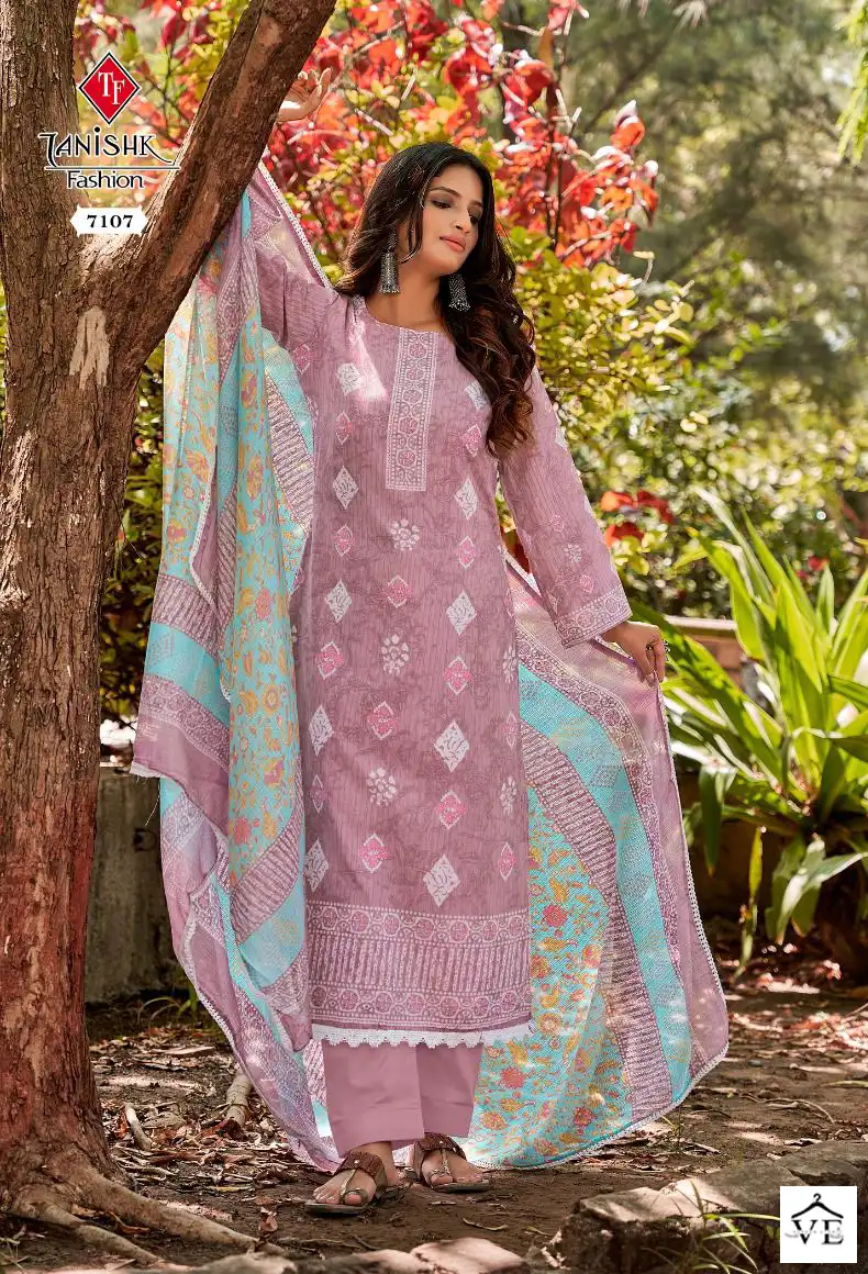 Tanishk Sanah Pure Cotton Wholesale Salwar Suit Catalog — Wholesale Salwar Suits, MPA wholesale from Surat - Gallery Image 8