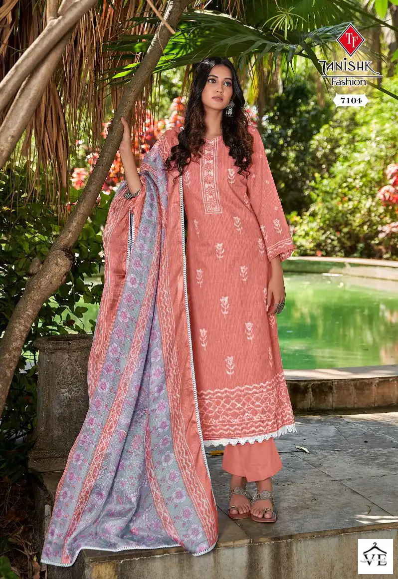 Tanishk Sanah Pure Cotton Wholesale Salwar Suit Catalog — Wholesale Salwar Suits, MPA wholesale from Surat - Gallery Image 3