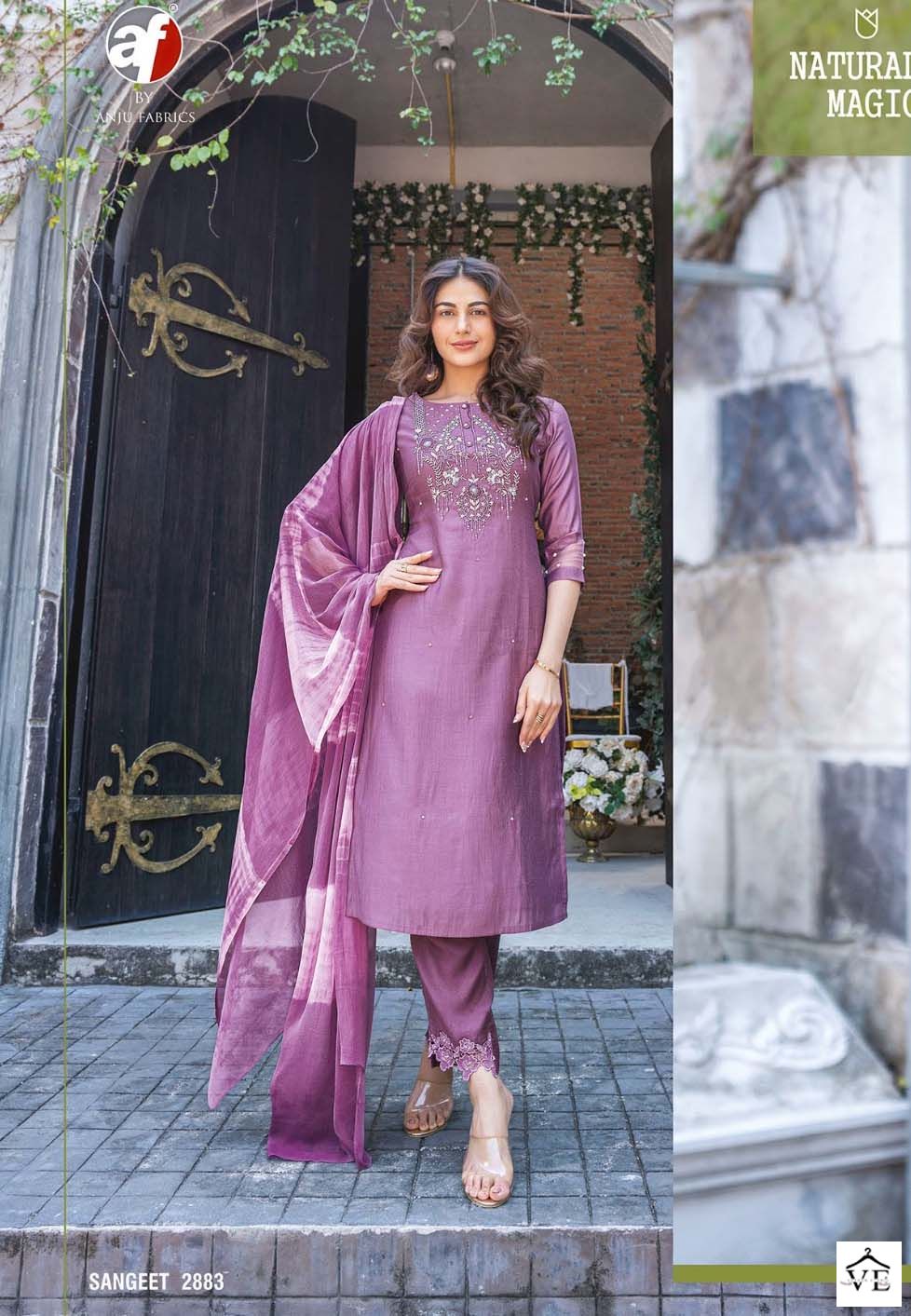 Anju Fabrics Sangeet Vol 3 Viscose Wholesale Readymade Salwar Suit Catalog — Wholesale Salwar Suits, MPA wholesale from Surat - Gallery Image 3