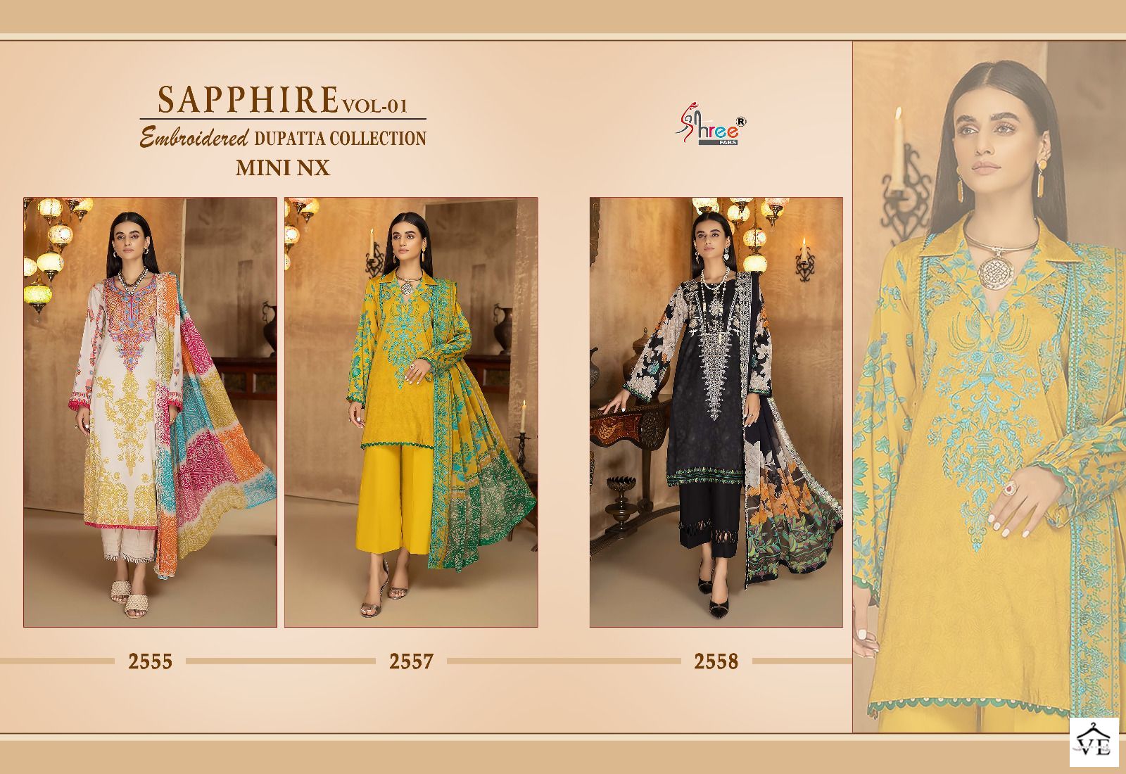Shree Fabs Sapphire Vol 1 Mini Nx Cotton Wholesale Pakistani Salwar Suit Catalog — Wholesale Salwar Suits, MPA wholesale from Surat — view 4