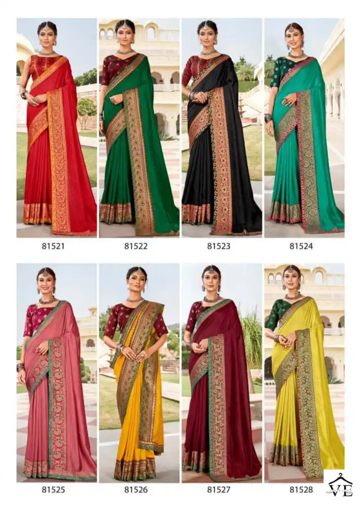 Right Women Saraswati Vichitra Wholesale Saree Catalog — Wholesale Sarees, MPA wholesale from Surat — view 9