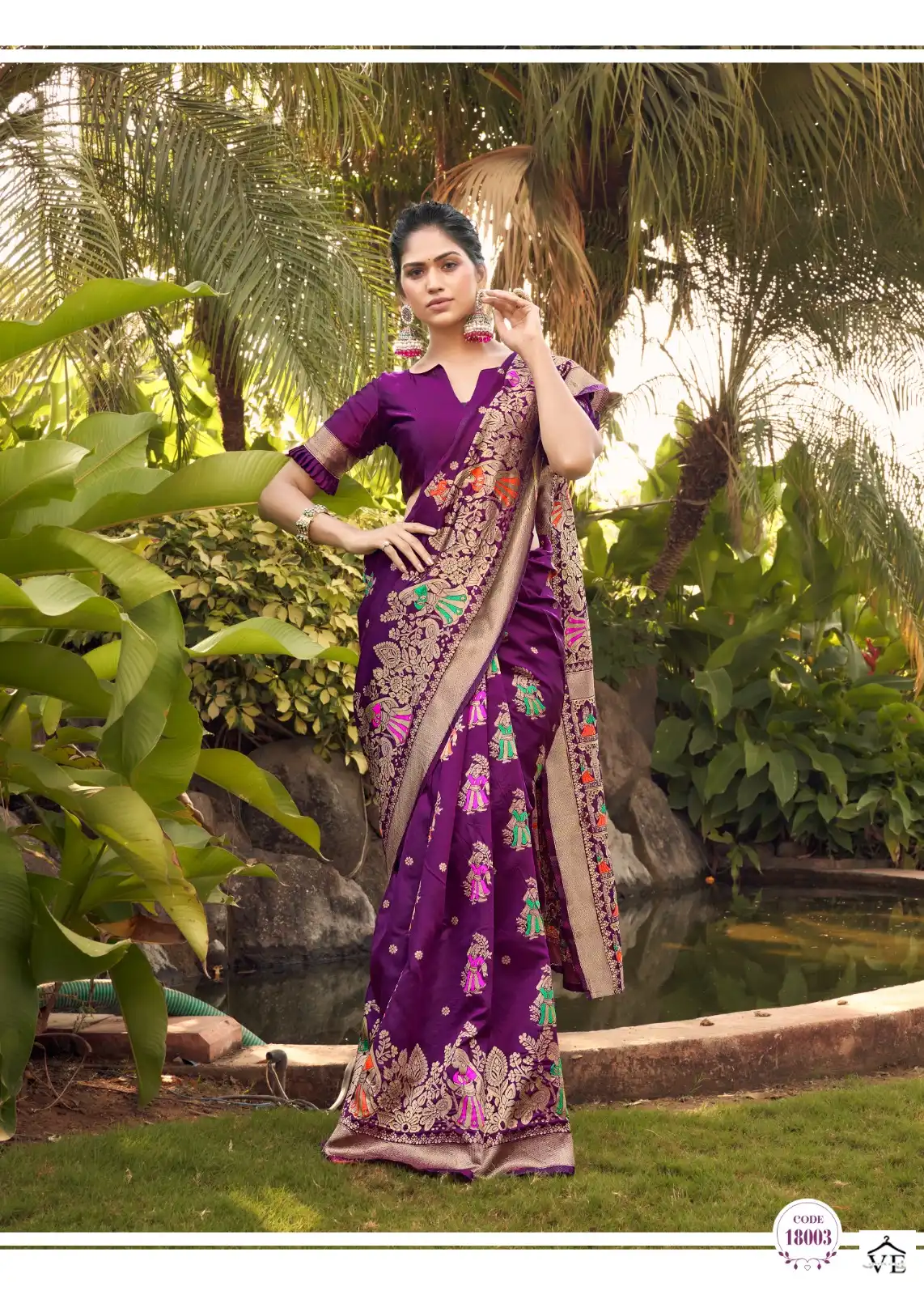 The Fabrica Selma Soft Silk Jacquard Wholesale Saree Catalog — Wholesale Sarees, MPA wholesale from Surat - Gallery Image 2