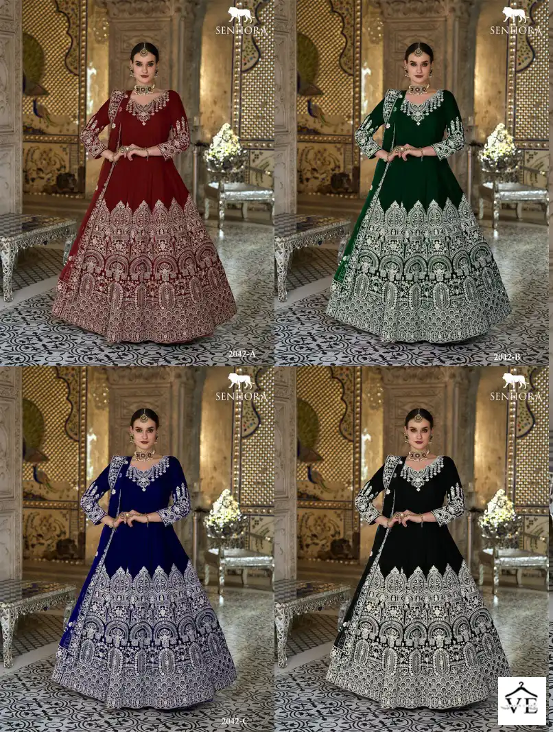 Senhora Dulhan Vol-42 9000 Velvet Wholesale Bridal Suit Catalog — Wholesale Salwar Suits, MPA wholesale from Surat — view 22