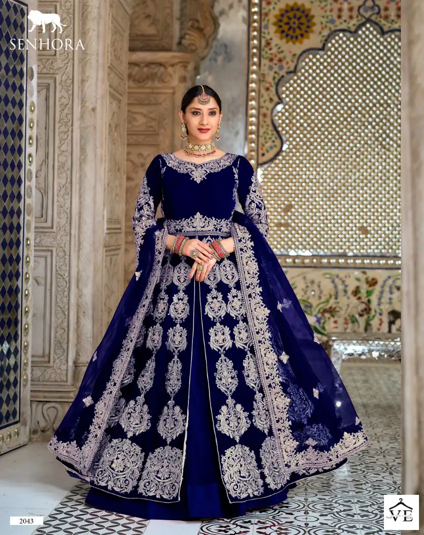 Senhora Dulhan Vol-42 9000 Velvet Wholesale Bridal Suit Catalog — Wholesale Salwar Suits, MPA wholesale from Surat - Gallery Image 10