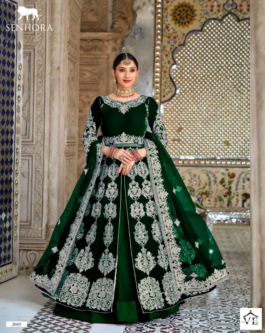 Senhora Dulhan Vol-42 9000 Velvet Wholesale Bridal Suit Catalog — Wholesale Salwar Suits, MPA wholesale from Surat - Gallery Image 11