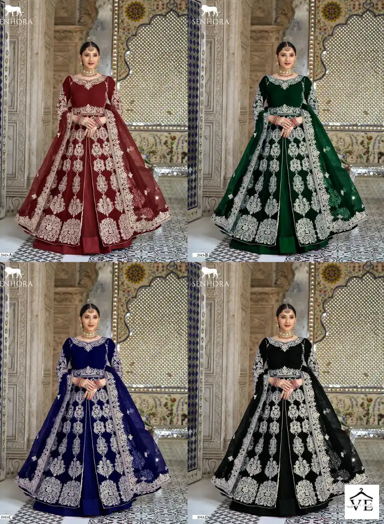 Senhora Dulhan Vol-42 9000 Velvet Wholesale Bridal Suit Catalog — Wholesale Salwar Suits, MPA wholesale from Surat - Gallery Image 21