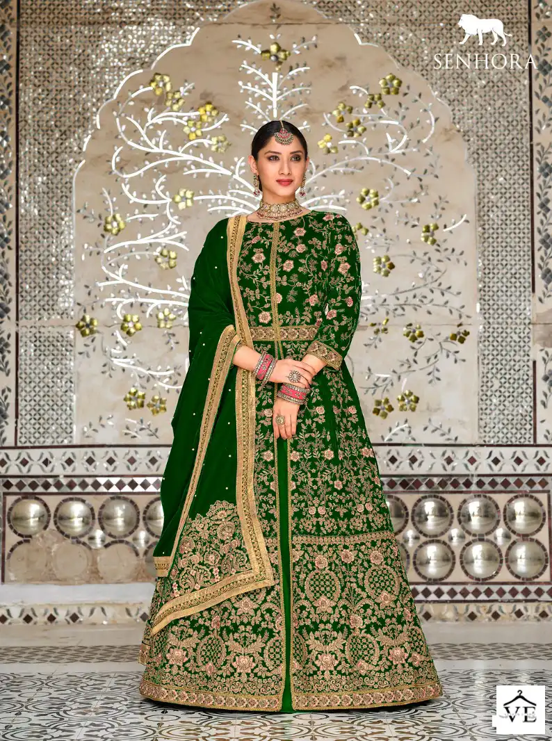Senhora Dulhan Vol-42 9000 Velvet Wholesale Bridal Suit Catalog — Wholesale Salwar Suits, MPA wholesale from Surat - Gallery Image 13