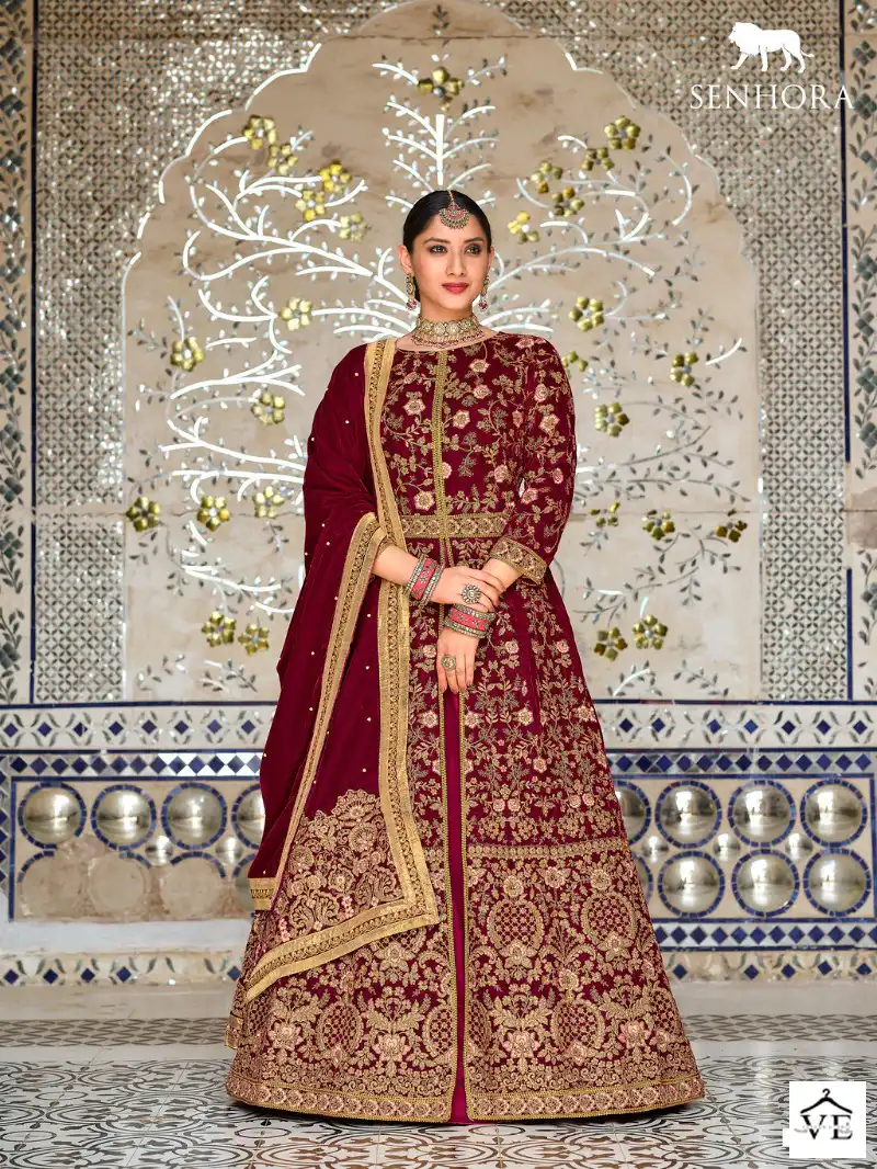 Senhora Dulhan Vol-42 9000 Velvet Wholesale Bridal Suit Catalog — Wholesale Salwar Suits, MPA wholesale from Surat - Gallery Image 14