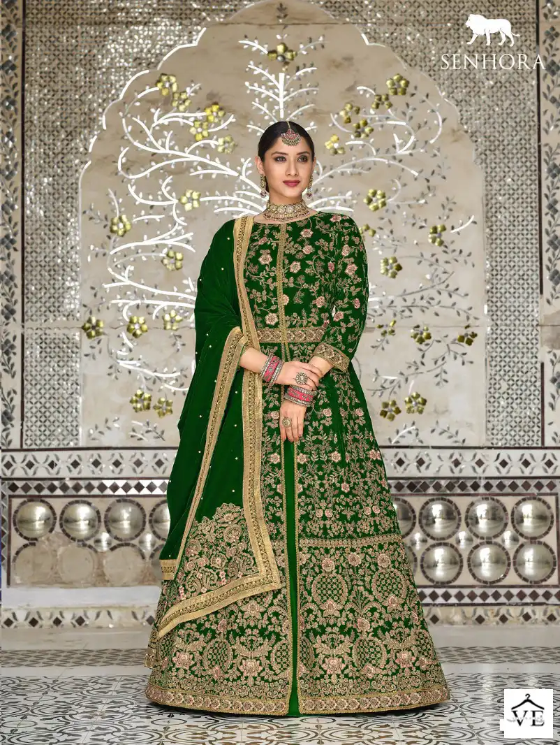 Senhora Dulhan Vol-42 9000 Velvet Wholesale Bridal Suit Catalog — Wholesale Salwar Suits, MPA wholesale from Surat - Gallery Image 15