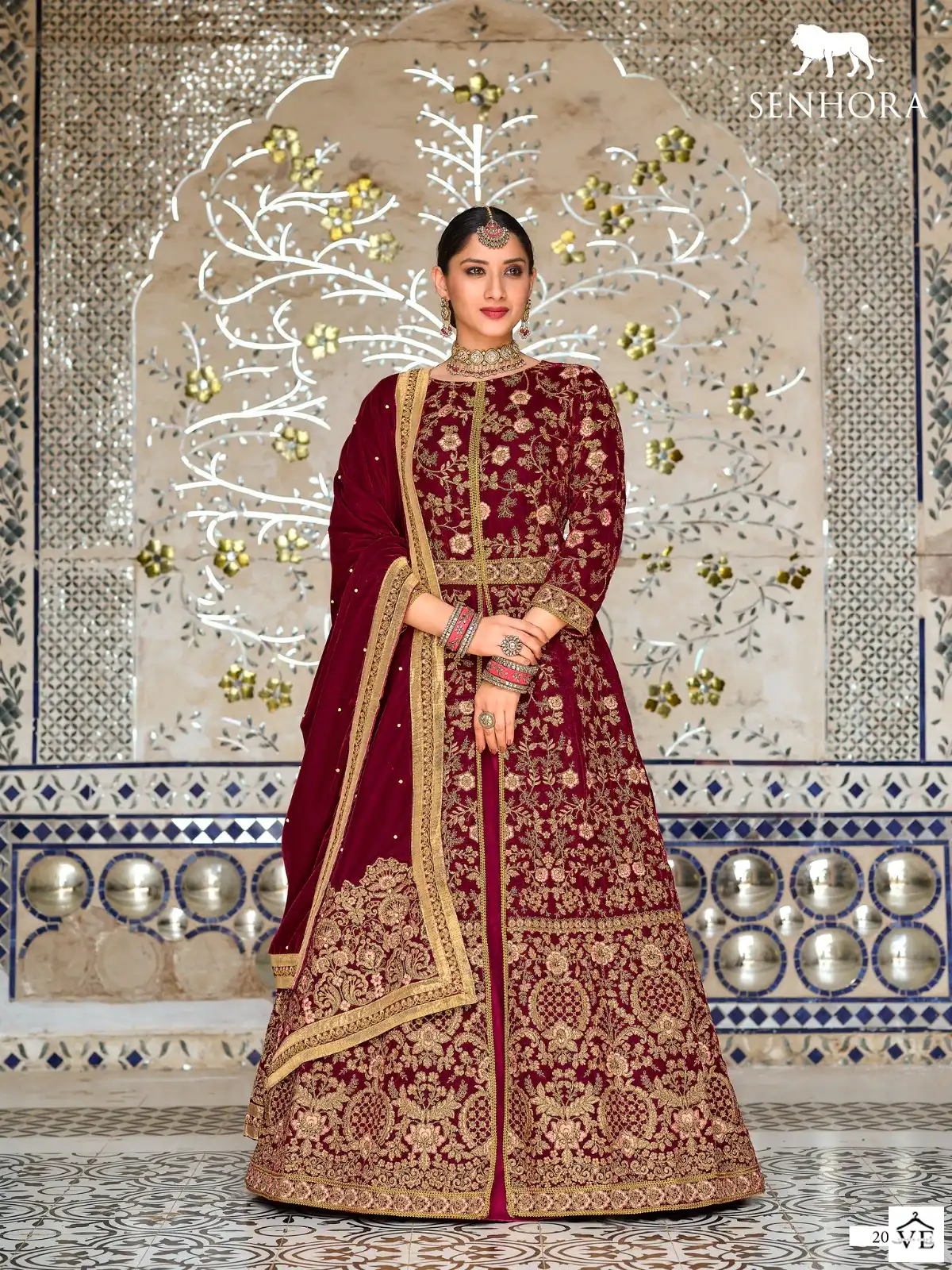Senhora Dulhan Vol-42 9000 Velvet Wholesale Bridal Suit Catalog — Wholesale Salwar Suits, MPA wholesale from Surat - Gallery Image 2