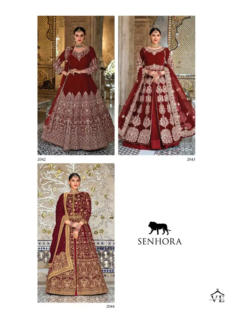 Senhora Dulhan Vol-42 9000 Velvet Wholesale Bridal Suit Catalog — Wholesale Salwar Suits, MPA wholesale from Surat - Gallery Image 20