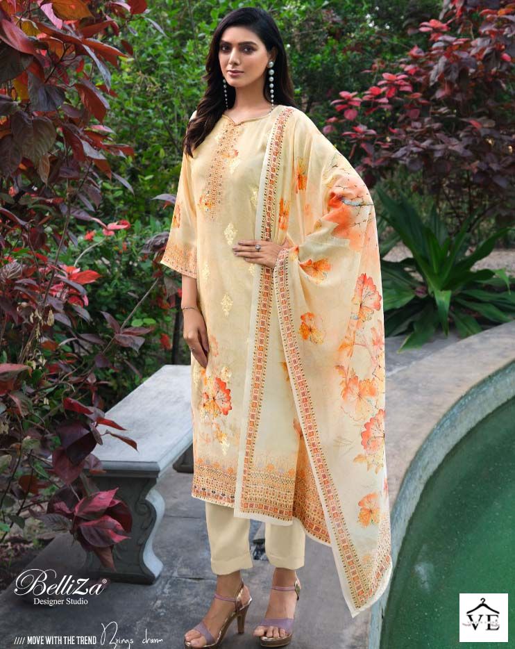 Belliza Designer Senora Jam Cotton Wholesale Designer Salwar Suit Catalog — Wholesale Salwar Suits, MPA wholesale from Surat — view 1