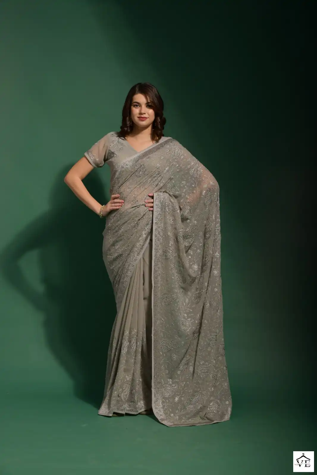 Vardan Ethnic Sequence Vol 12 Georgette Wholesale Designer Saree Catalog — Wholesale Sarees, MPA wholesale from Surat - Gallery Image 6