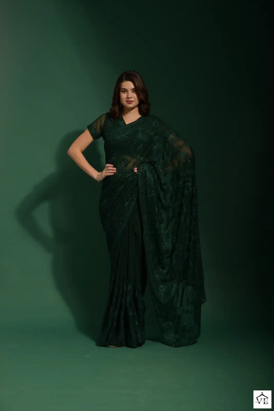 Vardan Ethnic Sequence Vol 12 Georgette Wholesale Designer Saree Catalog — Wholesale Sarees, MPA wholesale from Surat - Gallery Image 5