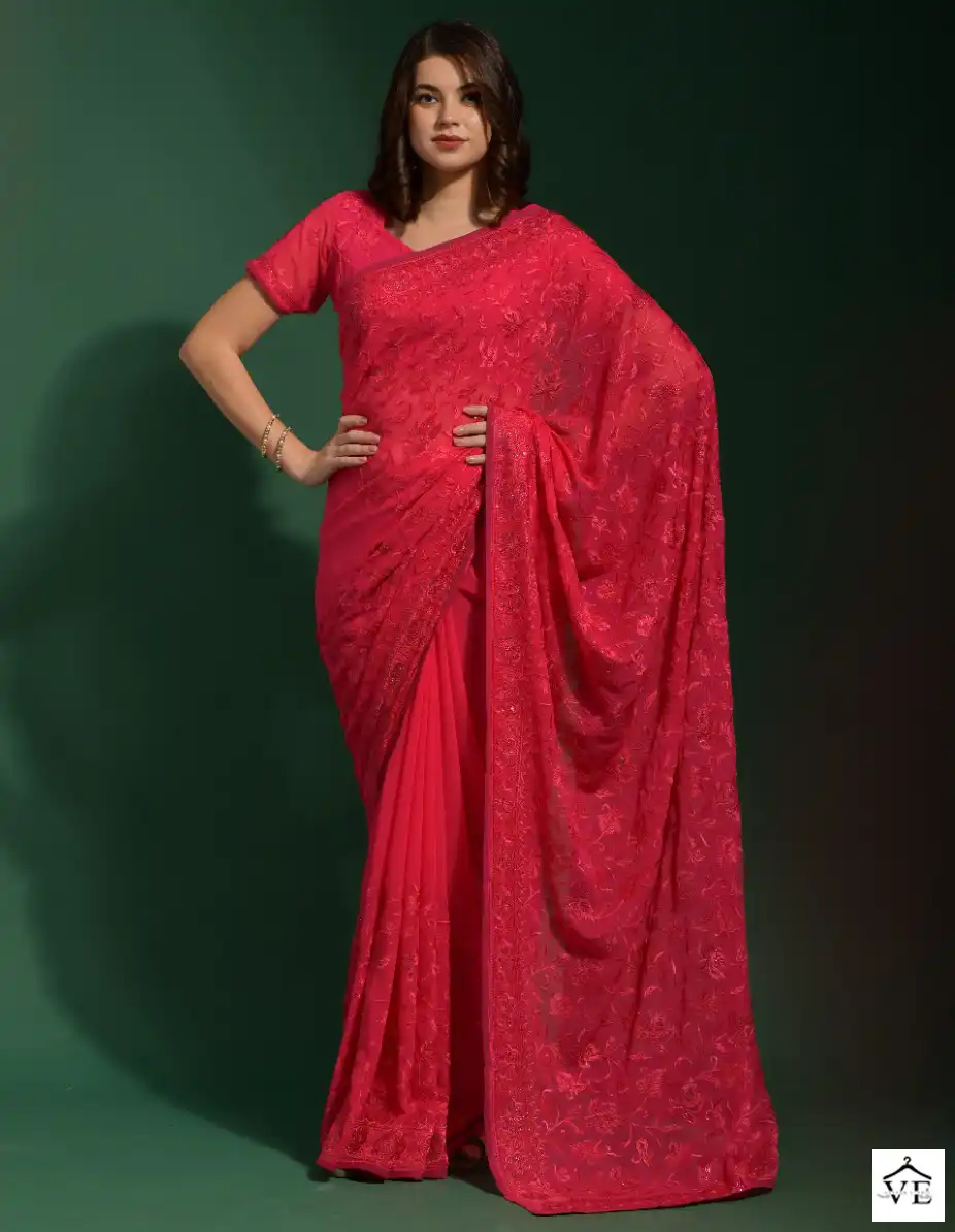 Vardan Ethnic Sequence Vol 12 Georgette Wholesale Designer Saree Catalog — Wholesale Sarees, MPA wholesale from Surat — view 1