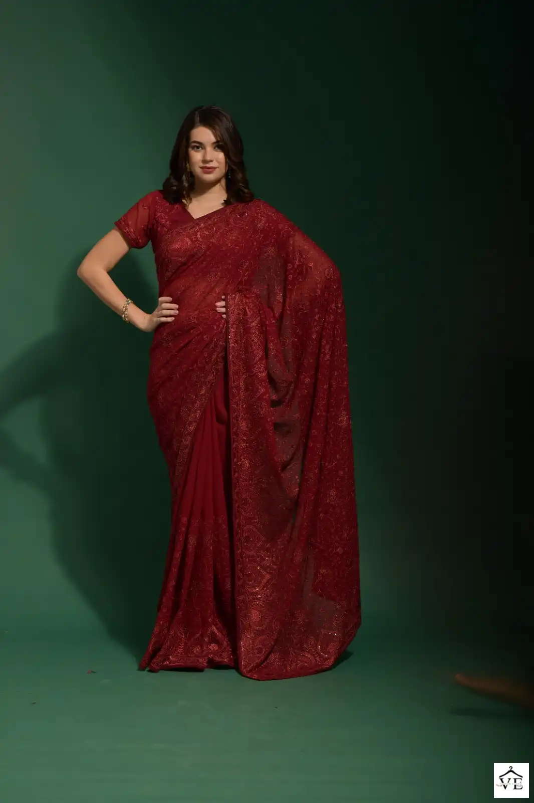 Vardan Ethnic Sequence Vol 12 Georgette Wholesale Designer Saree Catalog — Wholesale Sarees, MPA wholesale from Surat - Gallery Image 9