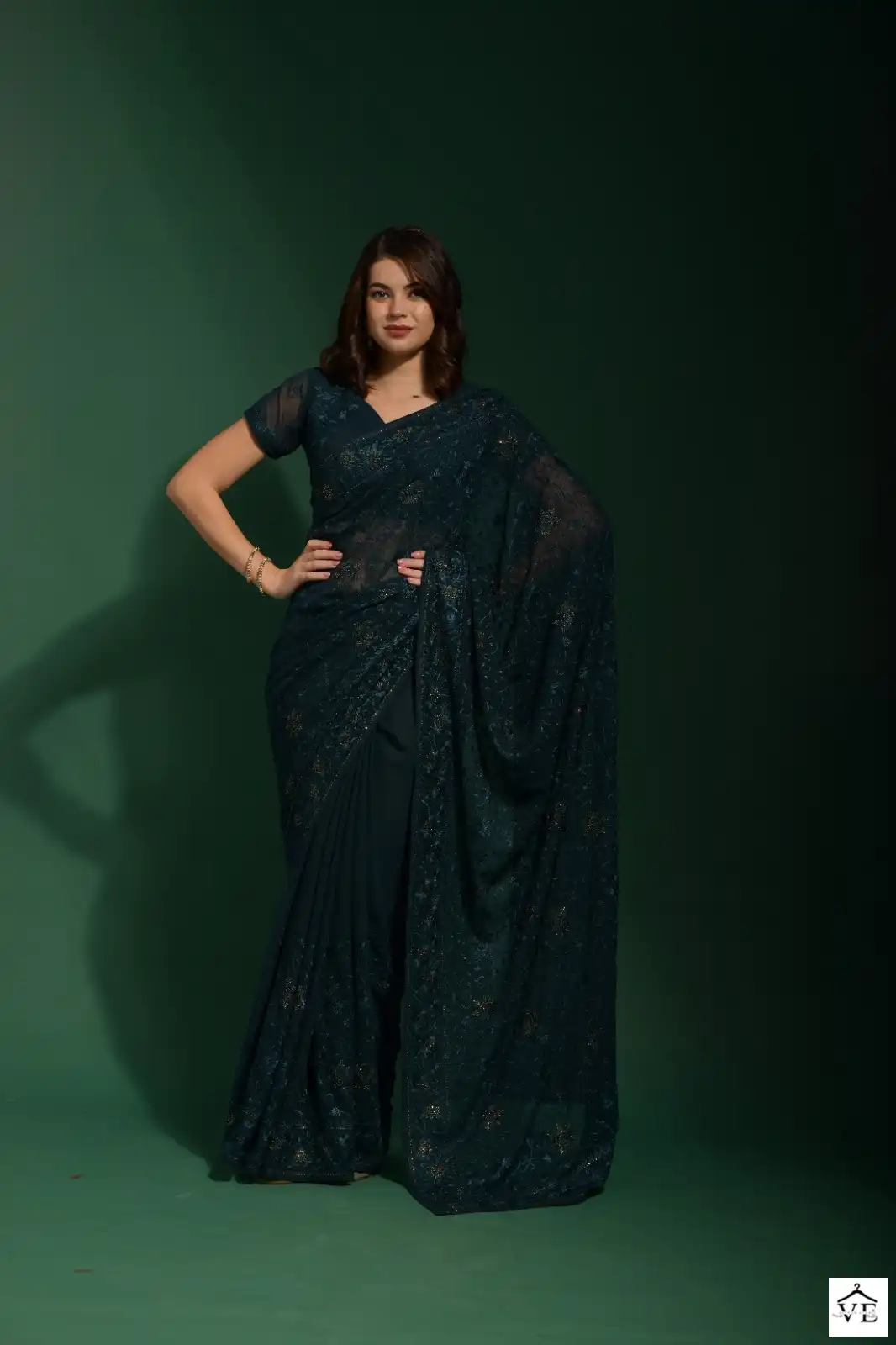 Vardan Ethnic Sequence Vol 12 Georgette Wholesale Designer Saree Catalog — Wholesale Sarees, MPA wholesale from Surat - Gallery Image 10