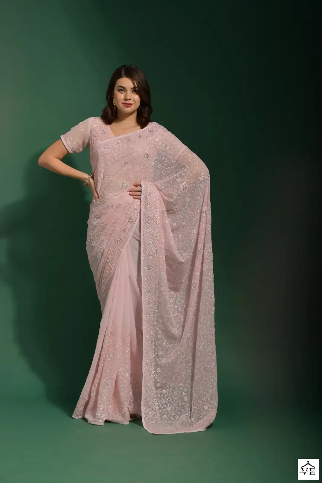 Vardan Ethnic Sequence Vol 12 Georgette Wholesale Designer Saree Catalog — Wholesale Sarees, MPA wholesale from Surat - Gallery Image 3