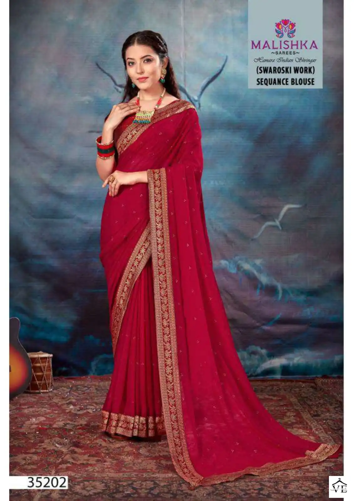 Malishka Shaira Zometto Dyed Wholesale Saree Catalog — Wholesale Sarees, MPA wholesale from Surat - Gallery Image 6