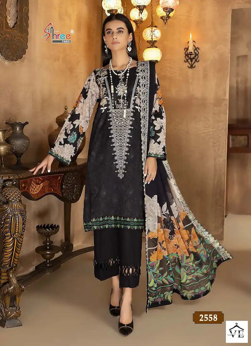 Shree Fabs Shapphire Embroidered Dupatta Collection Vol-01 Mini Nx Pure Cotton Wholesale Pakistani Suits Catalog — Wholesale Salwar Suits, MPA wholesale from Surat - Gallery Image 2