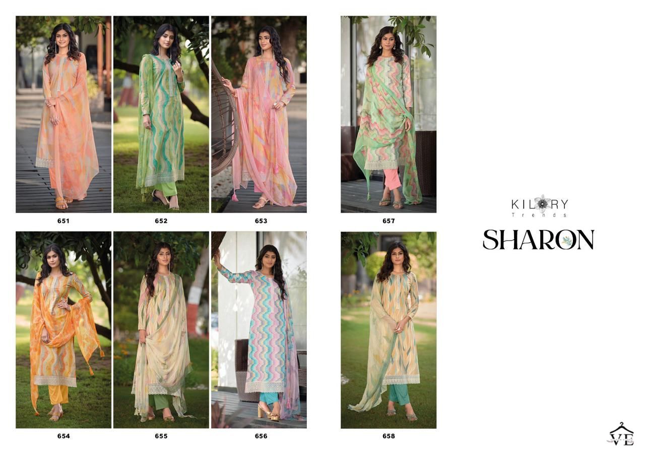 Kilory Trendz Sharon Lawn Cotton Wholesale Designer Salwar Suit Catalog — Wholesale Salwar Suits, MPA wholesale from Surat — view 9