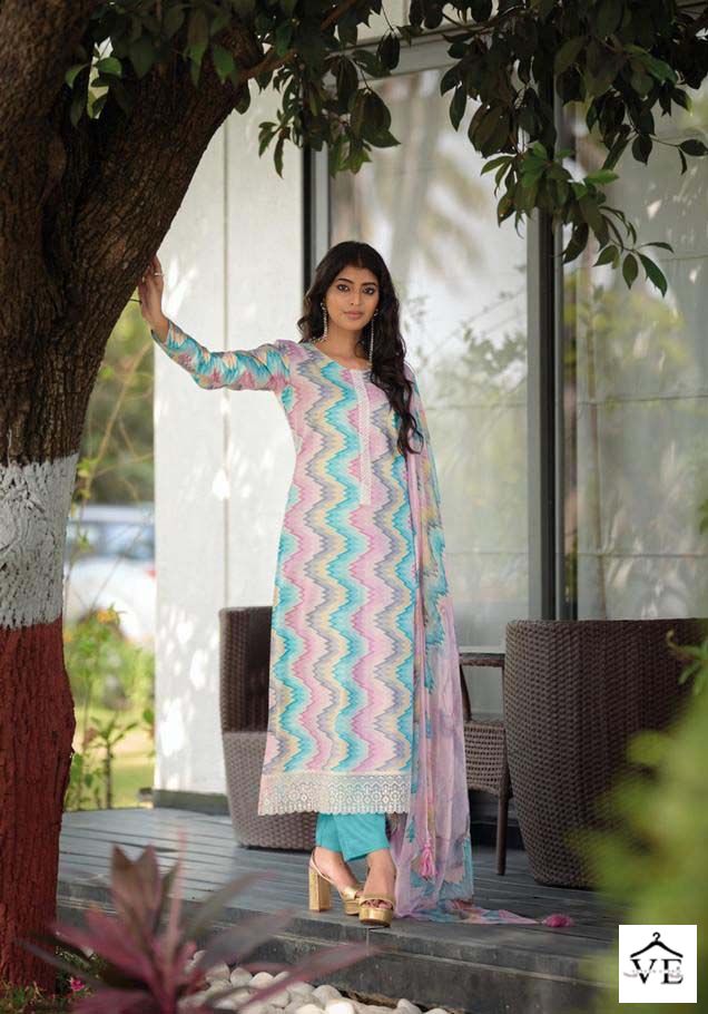 Kilory Trendz Sharon Lawn Cotton Wholesale Designer Salwar Suit Catalog — Wholesale Salwar Suits, MPA wholesale from Surat - Gallery Image 7
