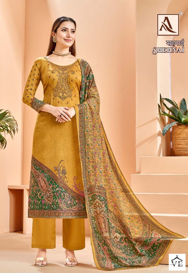 Alok Suits Shehnai Jam Cotton Wholesale Salwar Suit Catalog — Wholesale Salwar Suits, MPA wholesale from Surat - Gallery Image 3