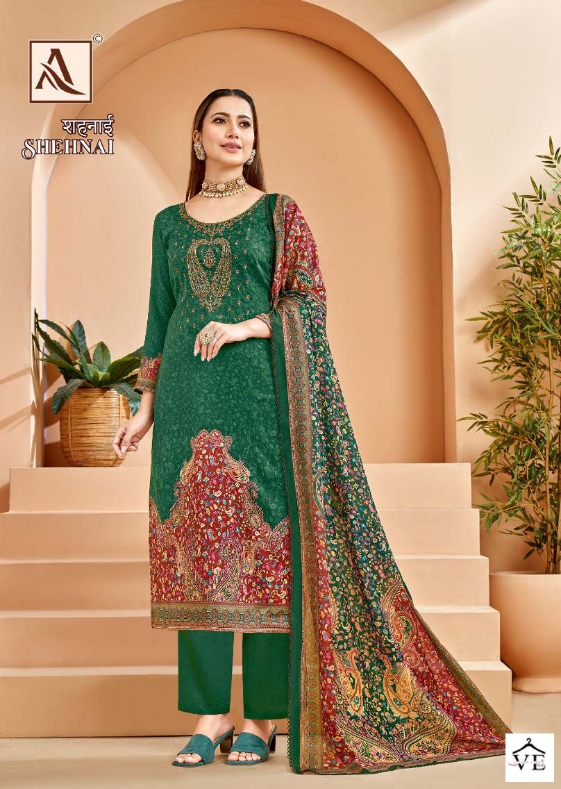 Alok Suits Shehnai Jam Cotton Wholesale Salwar Suit Catalog — Wholesale Salwar Suits, MPA wholesale from Surat - Gallery Image 4