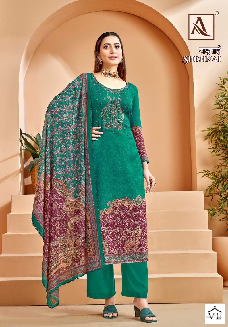 Alok Suits Shehnai Jam Cotton Wholesale Salwar Suit Catalog — Wholesale Salwar Suits, MPA wholesale from Surat - Gallery Image 5